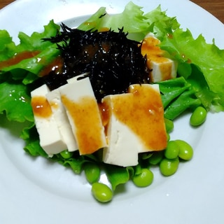 ひじきと豆腐の梅サラダ